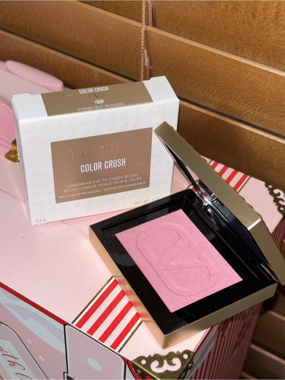 Valentino Color Crush Longwear Eye-to-Cheek Blush 100R